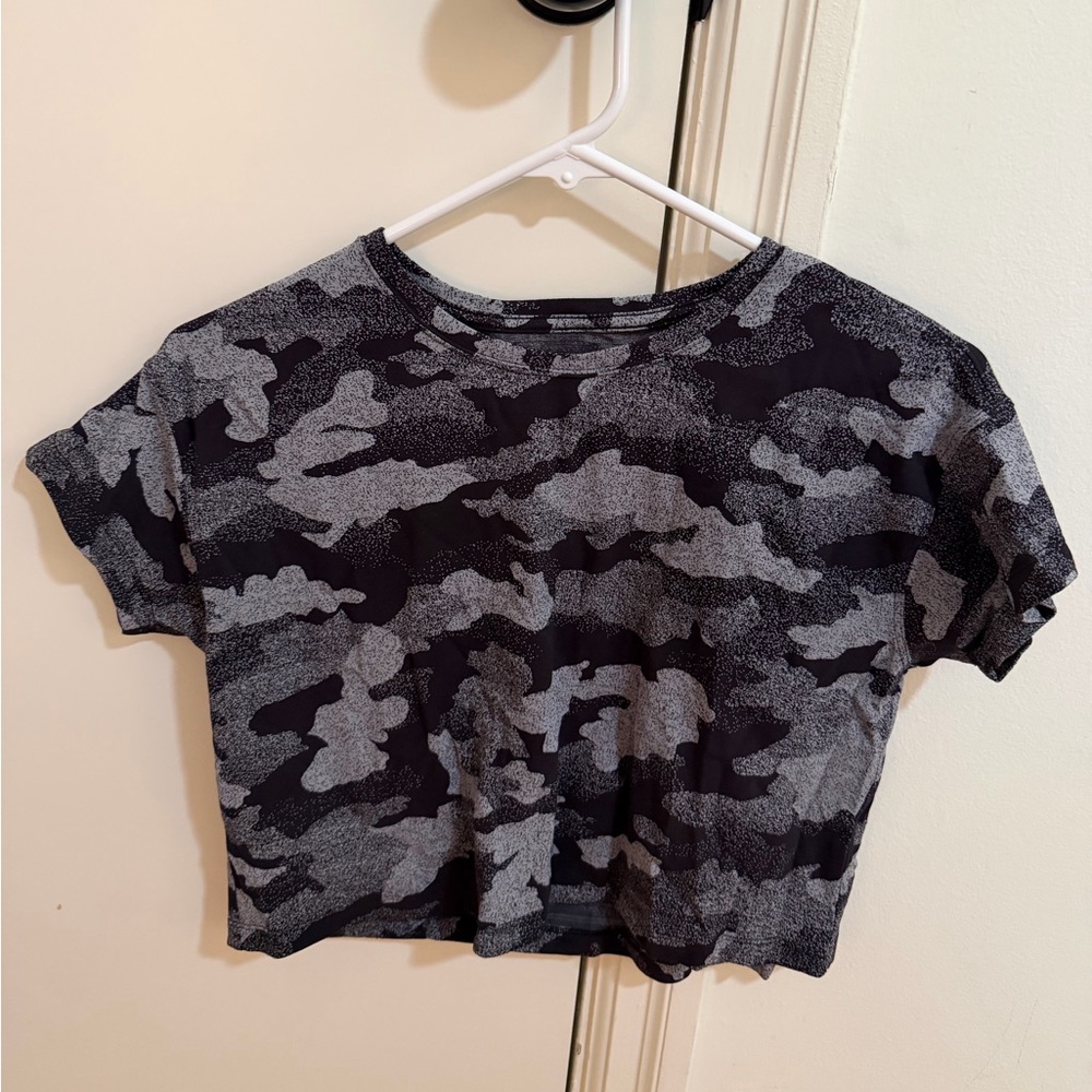 lululemon athletica Camo Cropped Shirt